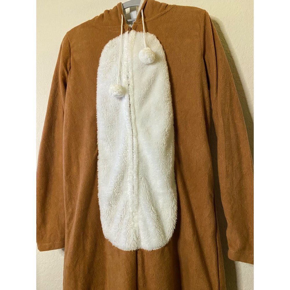 Unisex Merry Christmas‎ by Poof Reindeer one piece zip up pajamas Sz S - Picture 5 of 13